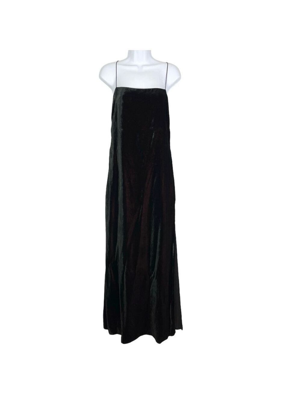 Vintage Emanuel Ungaro Black Velvet Maxi Gown Size 10 - Picture 2 of 8